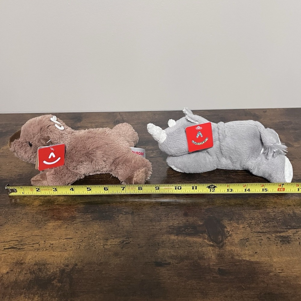 Aurora Mini Flopsie Capybara And Rhinoceros 8" Plush - Picture 5 of 5
